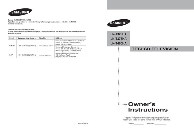 Samsung LNT325HA LNT375HA LNT405HA TV Operating Manual