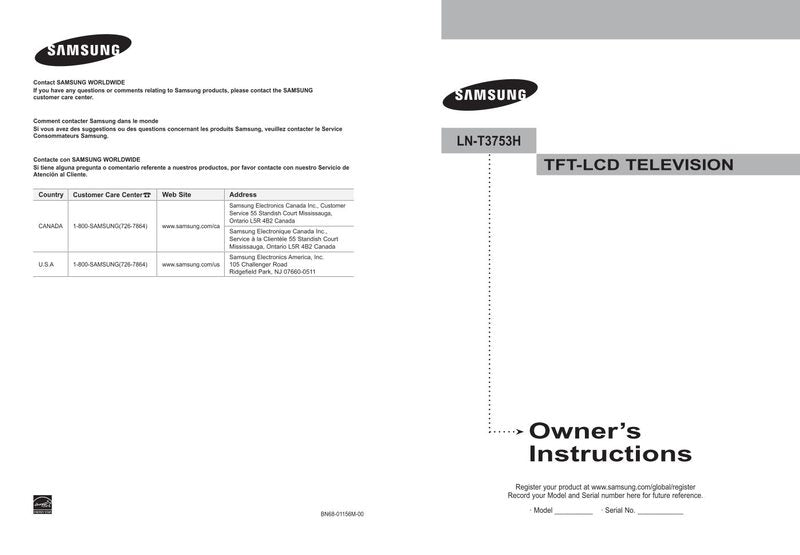 Samsung LNT3753H TV Operating Manual