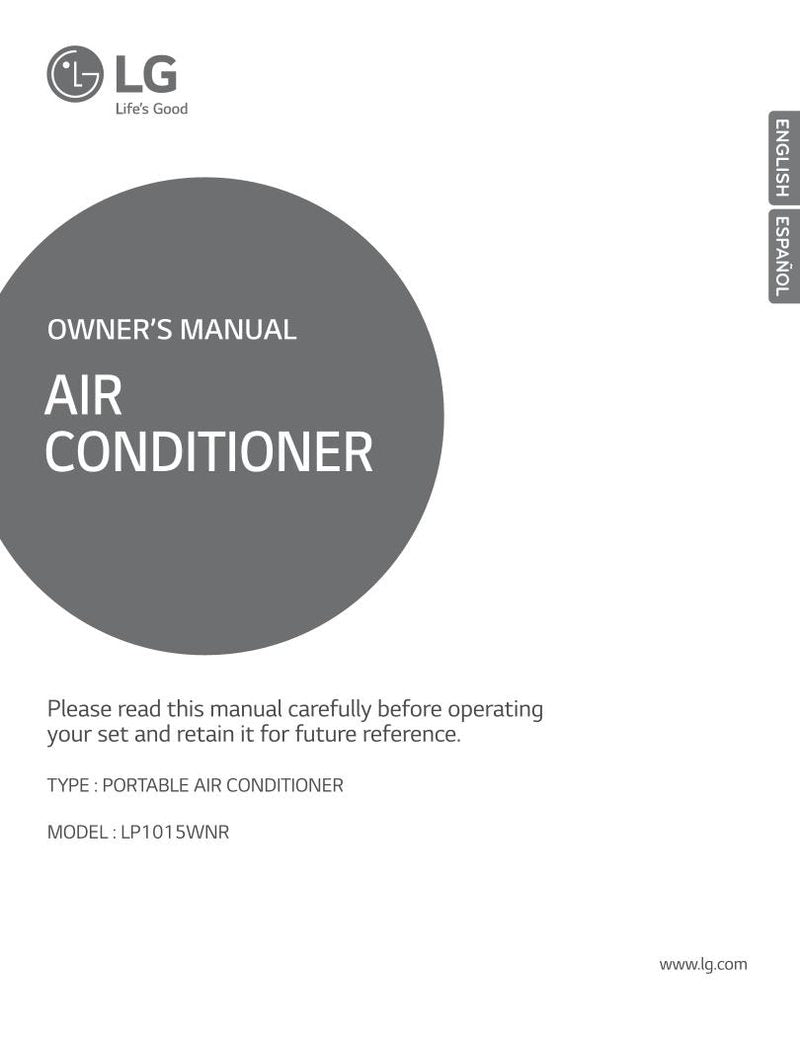 LG LP1015 WNR Air Conditioner Unit Operating Manual