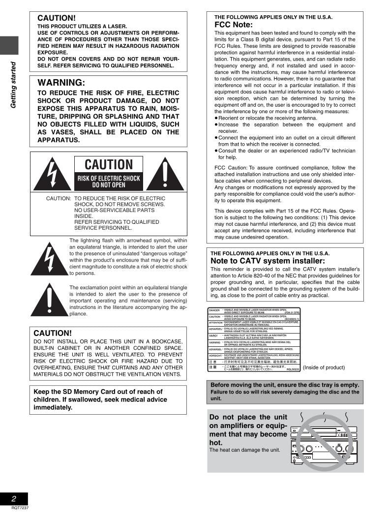 Panasonic LQDRM200 TV/DVD Combo Operating Manual