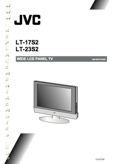 JVC LT17 S 2 2/A 2/S TV Operating Manual