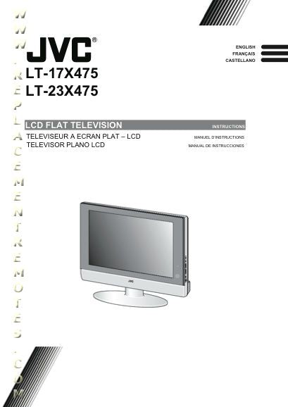 JVC LT17 X 475 LT23 TV Operating Manual