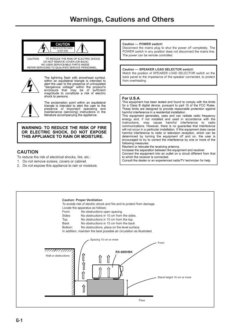 JVC RX888 V Audio/Video Receiver Operating Manual