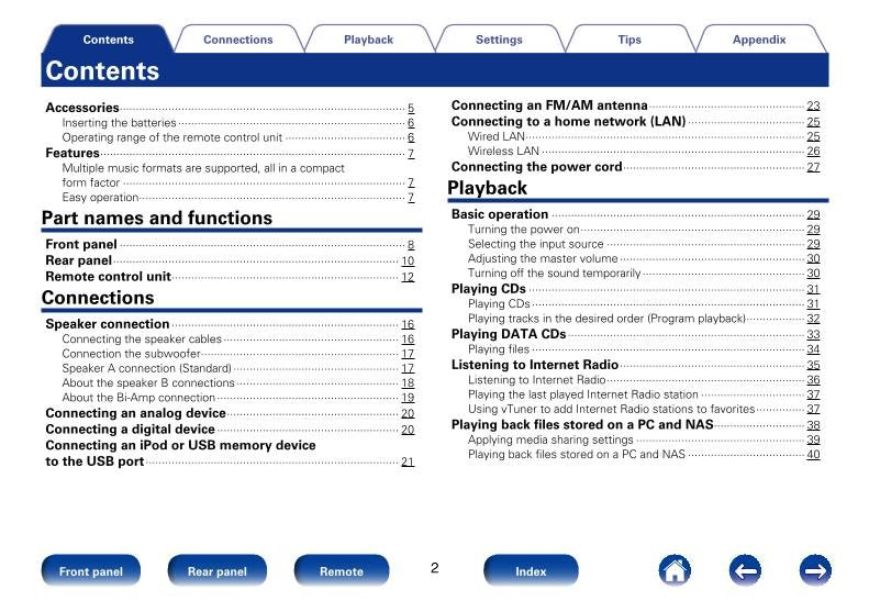 Marantz MCR610 Audio/Video Receiver Operating Manual
