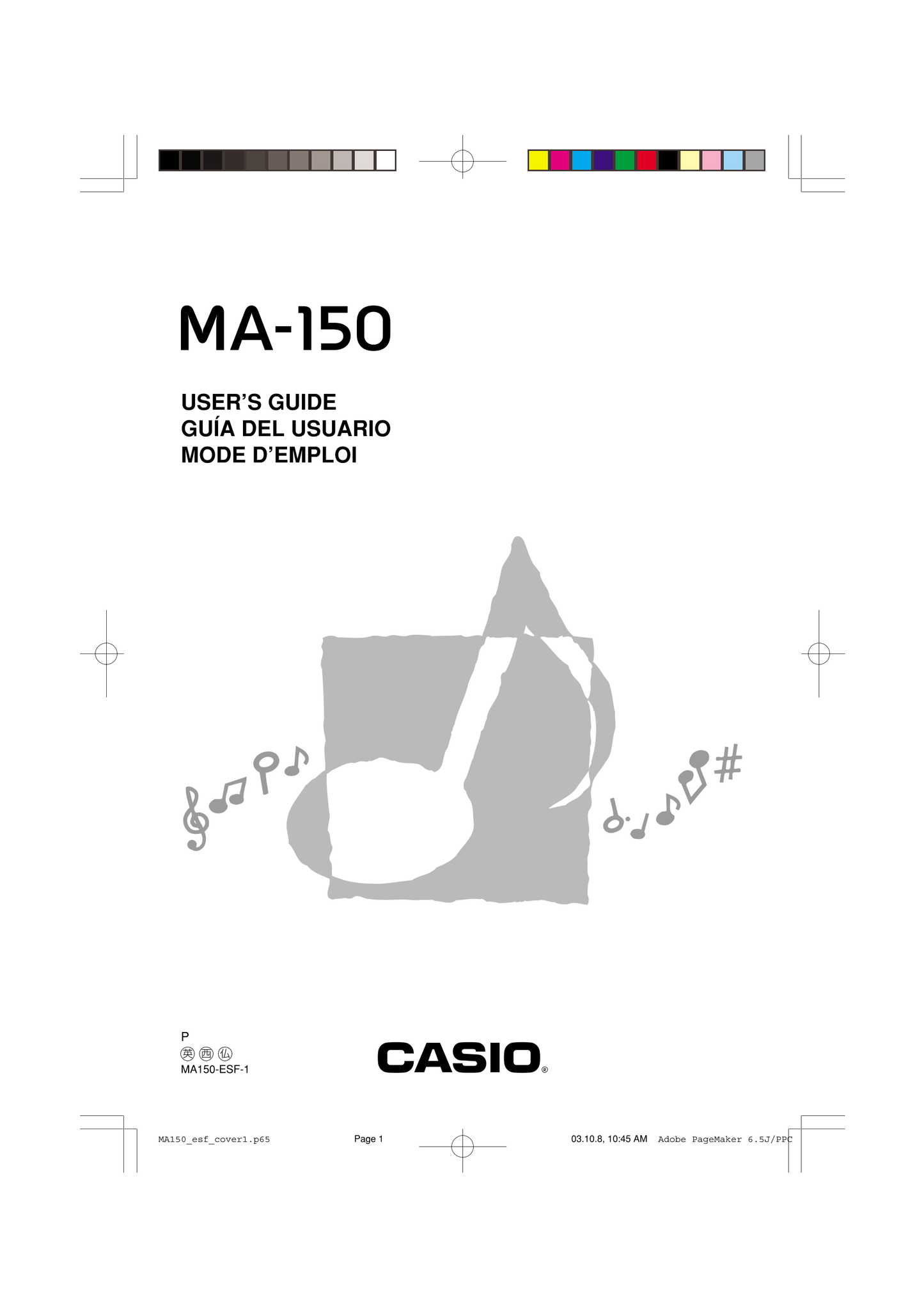 Casio MA-150 Keyboard Piano Owner's/ User Manual (Pages: 43)