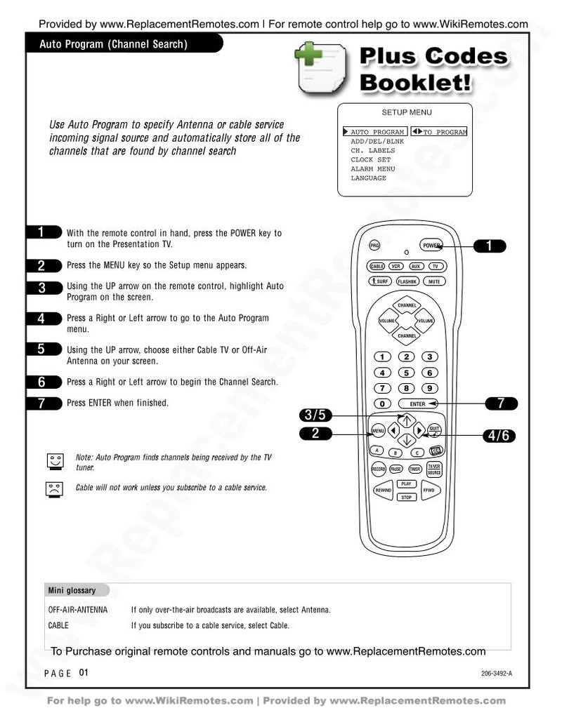 Zenith MBR3447 TV Operating Manual