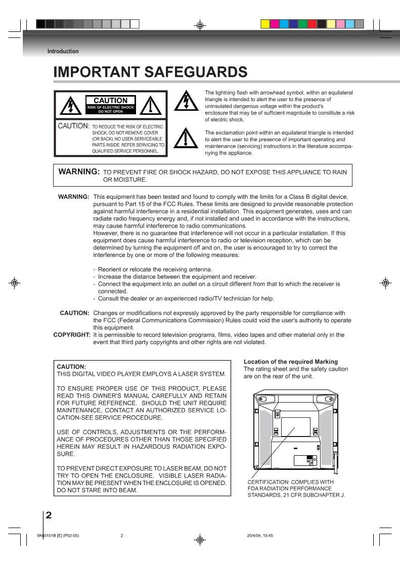 Toshiba DCFN20S DCSB1 MD13N1C TV/DVD Combo Operating Manual