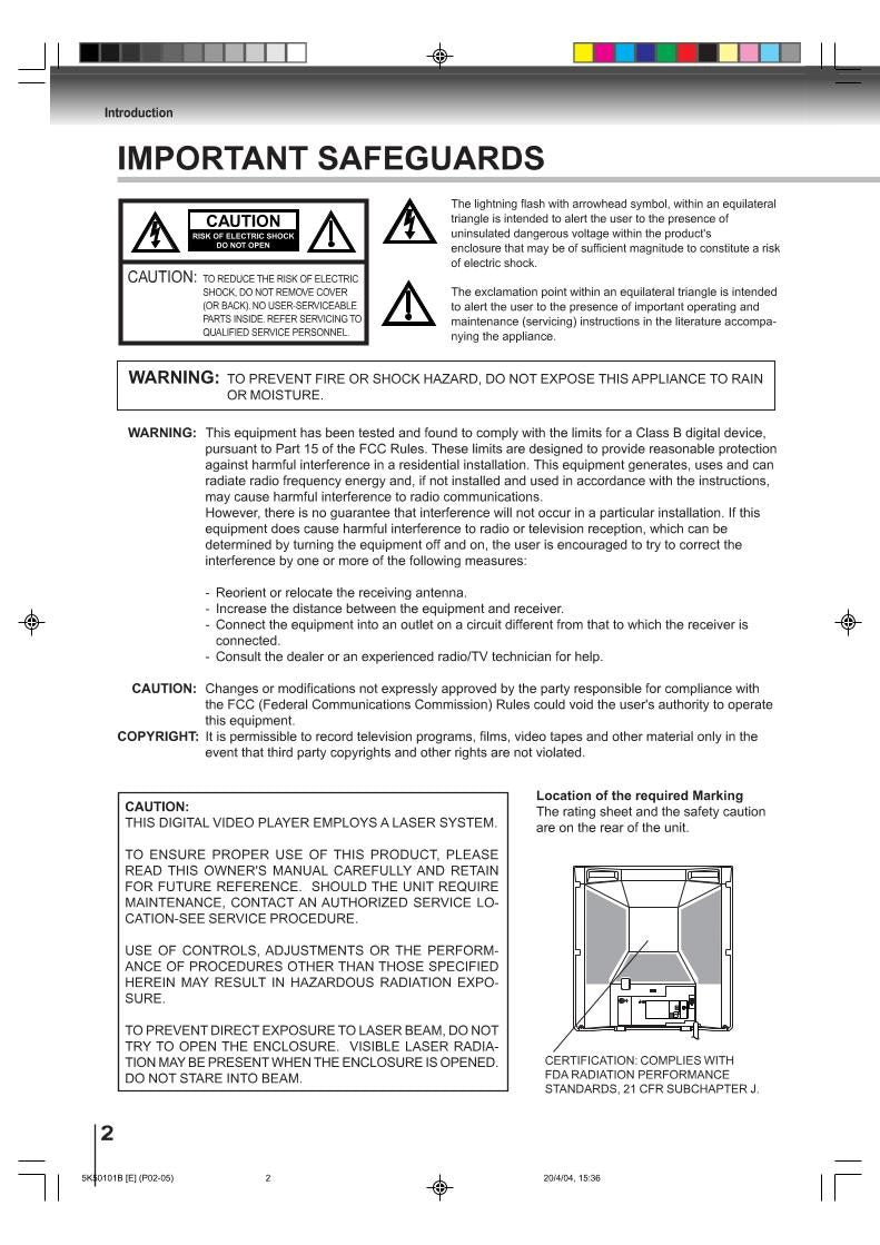 Toshiba DCFN20S DCSB1 MD13N1C TV/DVD Combo Operating Manual