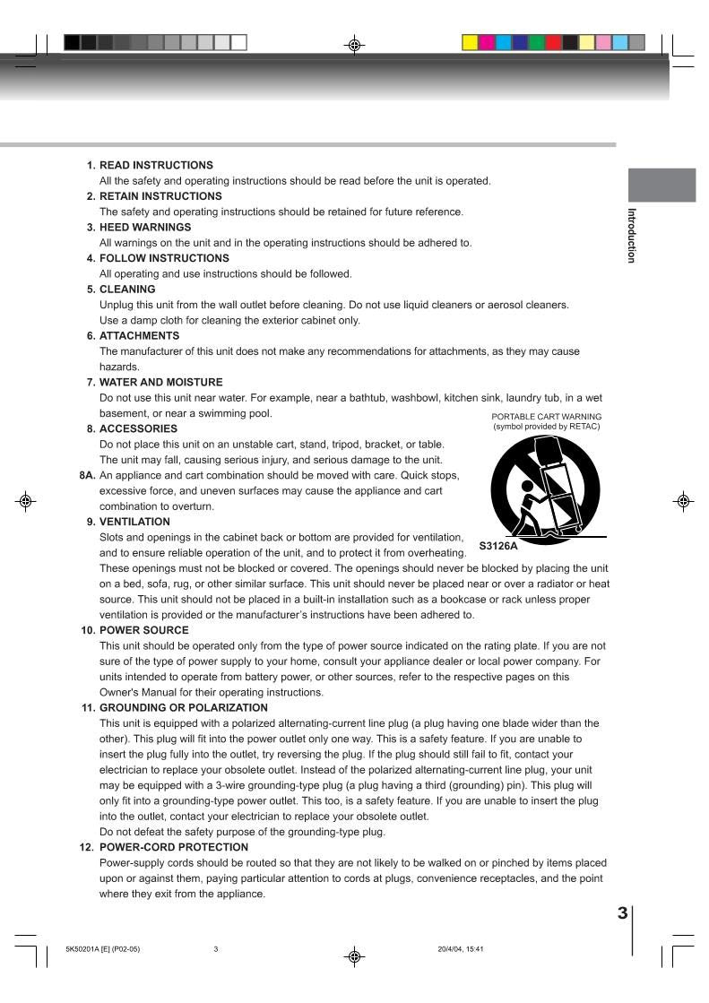 Toshiba DCFN20S DCSB1 MD13N1C TV/DVD Combo Operating Manual