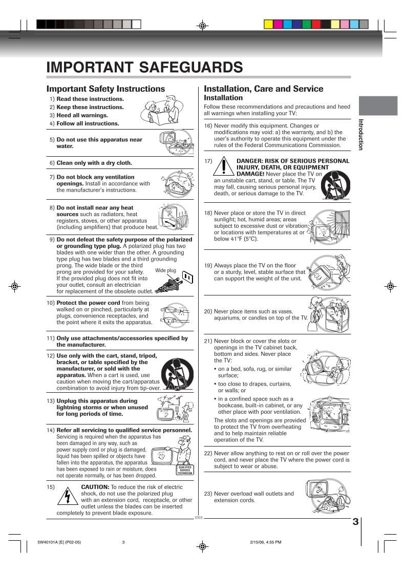 Toshiba DCSB2 MD14F12 MD14F52 TV/DVD Combo Operating Manual