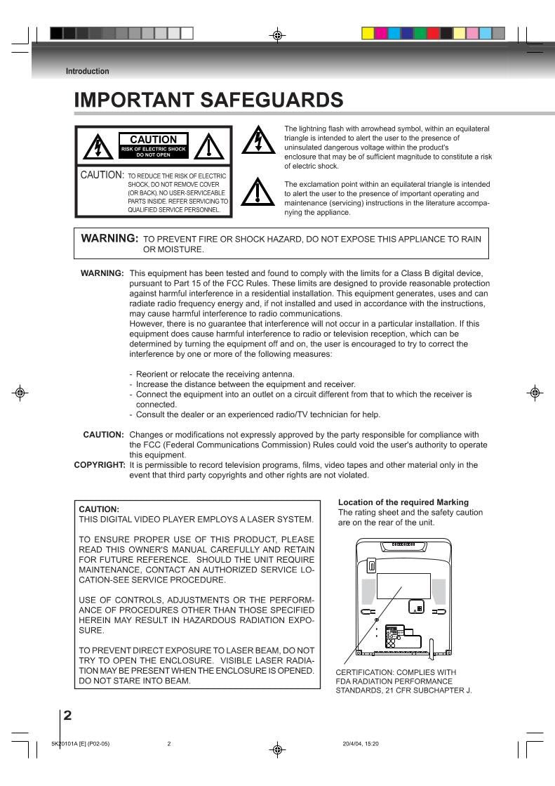 Toshiba DCFN20S DCSB1 MD13N1C TV/DVD Combo Operating Manual