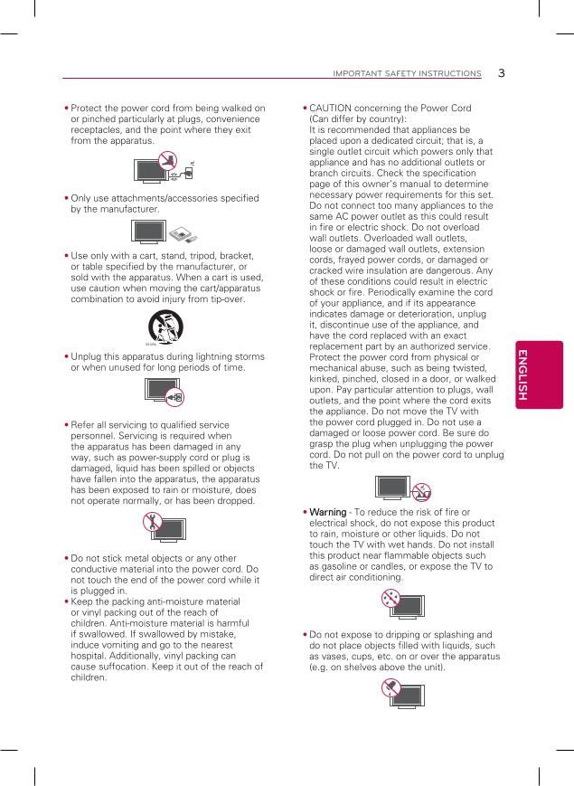 LG 32 LY 560H 560HUA 570H TV Operating Manual