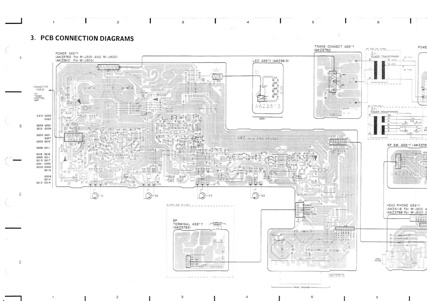 Pioneer MJ-300, MJ-400 & MJ-500 Power Amplifier Service Manual (Pages: 15)