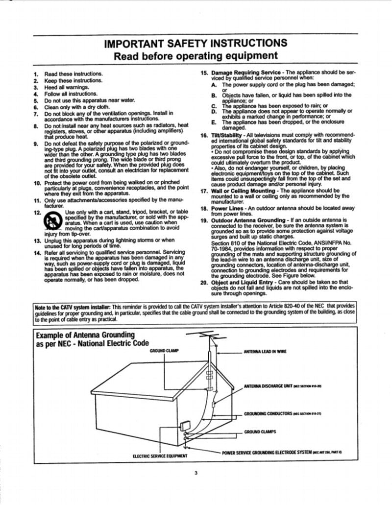 Philips MS2530C TV Operating Manual