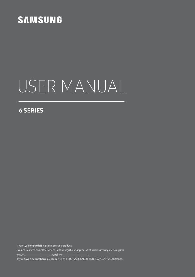 Samsung MU6290OM TV Operating Manual