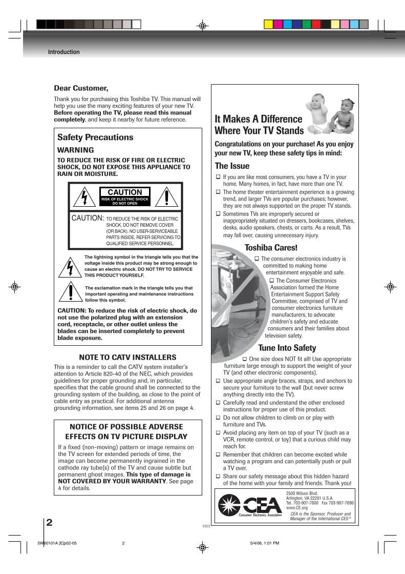 Toshiba MW14F52 WCSB2 Consumer Electronics Operating Manual