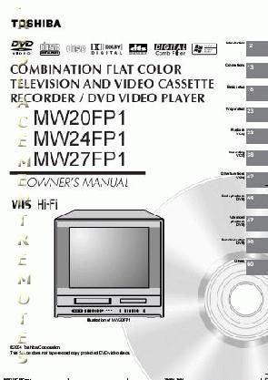 Toshiba MW20FN3 MW20FN3R MW20FP1 TV/VCR/DVD Combo Operating Manual