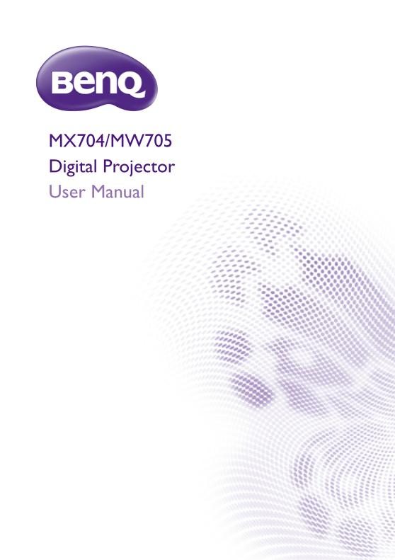 BenQ MW705 Projector Operating Manual