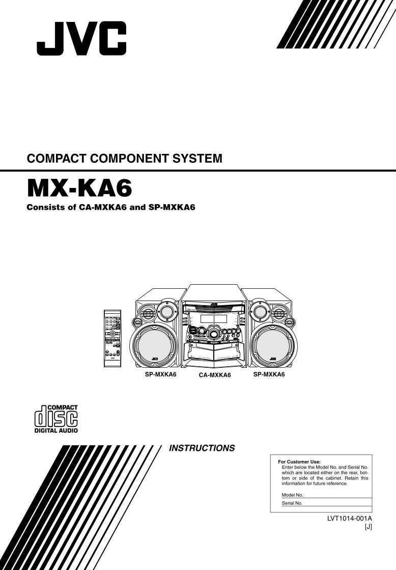 JVC CAMXKA6 MXKA6 MXKA6J Audio System Operating Manual