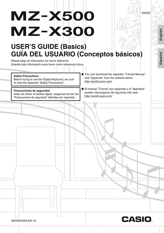 Casio MZ-X300 & MZ-X500 Keyboard Piano Owner's/ User Manual (Pages: 82)