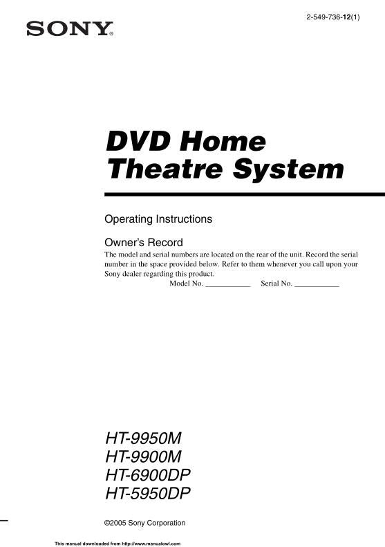 Sony STRK9900 P Audio/Video Receiver Operating Manual