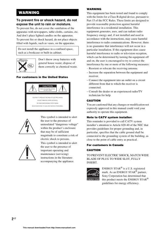 Sony STRK9900 P Audio/Video Receiver Operating Manual