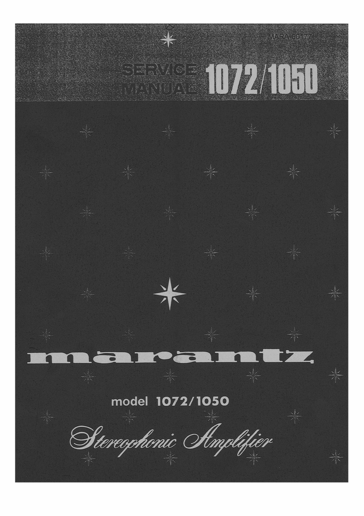 Marantz Model 1050 & 1072 Stereophonic Amplifier Service Manual (Pages: 27)