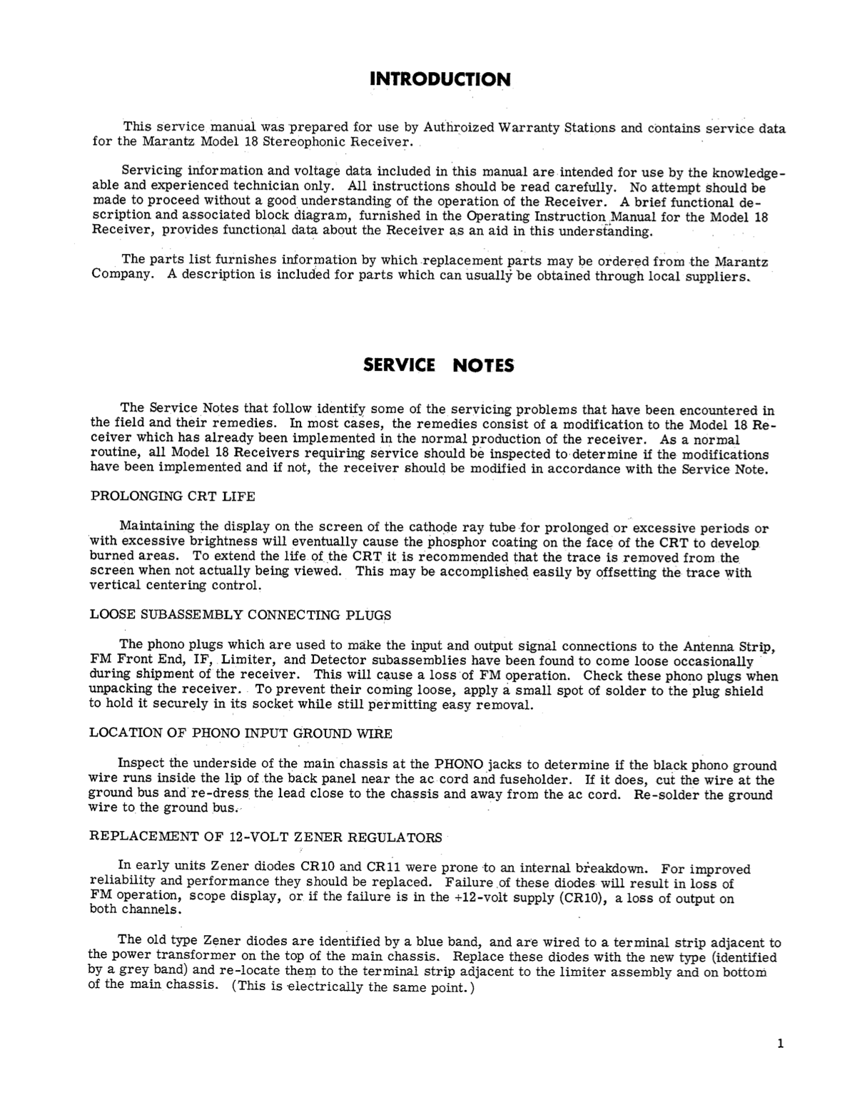 Marantz Model 18 Stereophonic Receiver Service Manual (Pages: 41)
