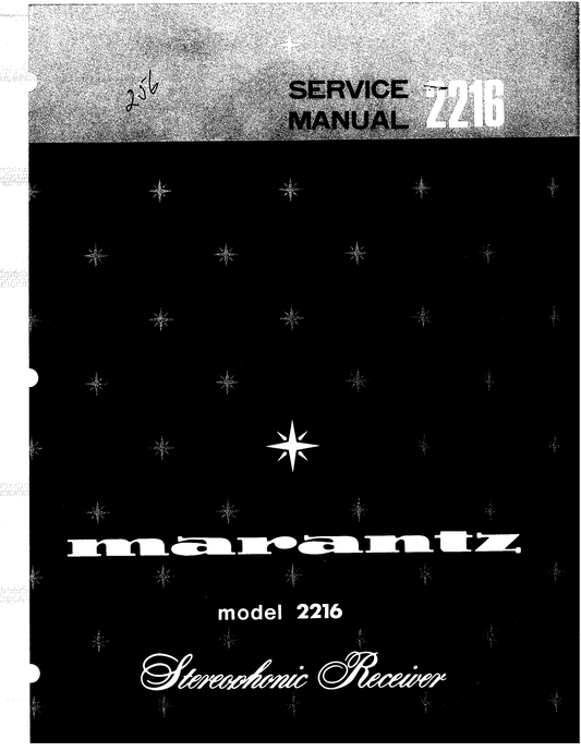 Marantz Model 2216 Stereophonic Receiver Service Manual (Pages: 32)
