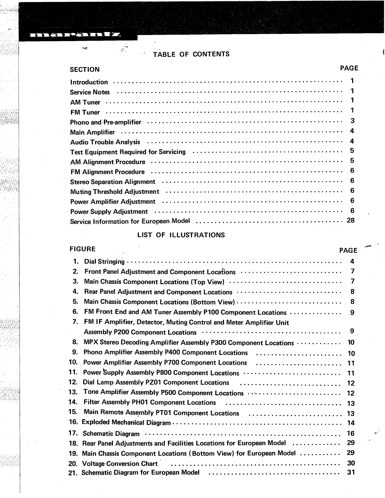 Marantz Model 2220 B Stereophonic Receiver Service Manual (Pages: 30)
