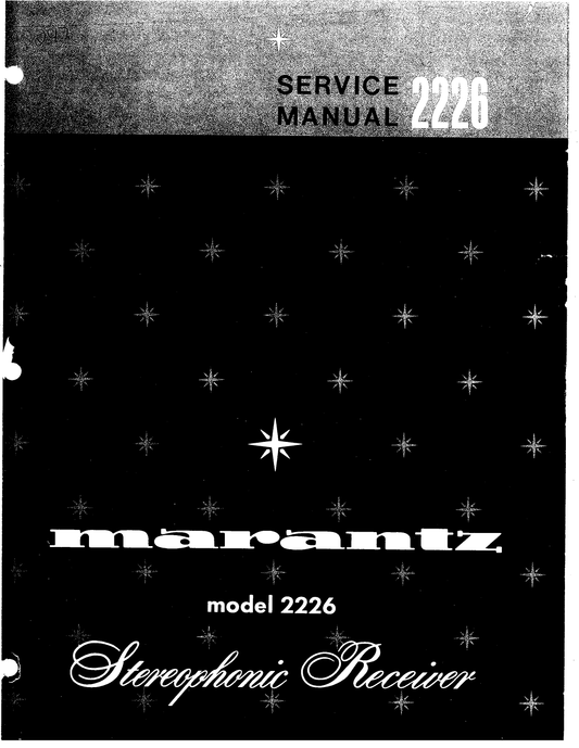 Marantz Model 2226 Stereophonic Receiver Service Manual (Pages: 36)