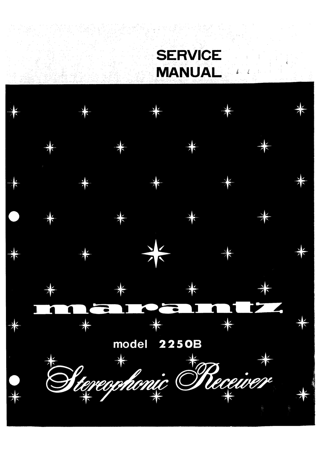 Marantz Model 2250 B Stereophonic Receiver Service Manual (Pages: 42)