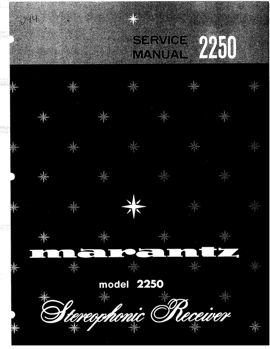 Marantz Model 2250 Stereophonic Receiver Service Manual (Pages: 42)