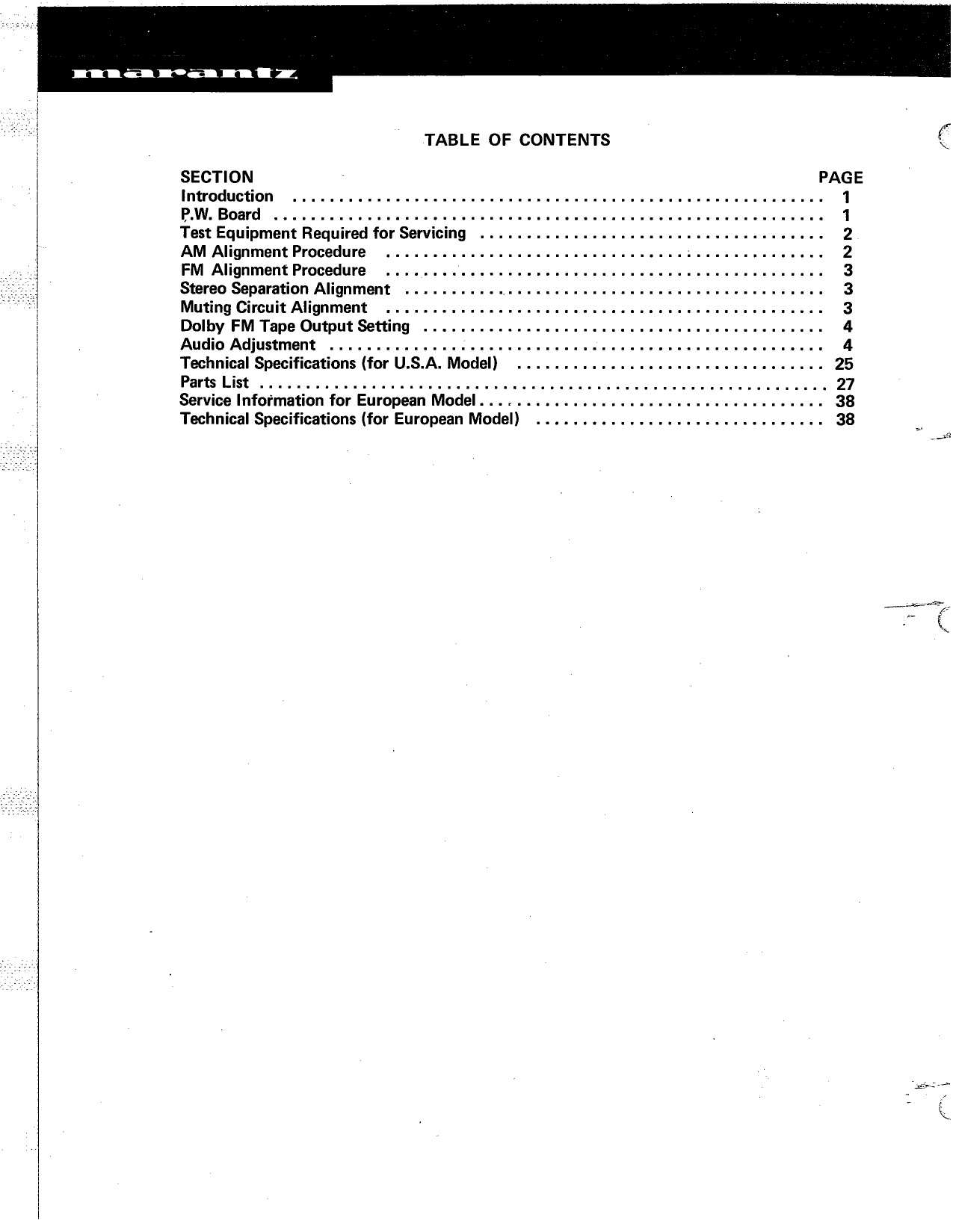 Marantz Model 2250 Stereophonic Receiver Service Manual (Pages: 42)
