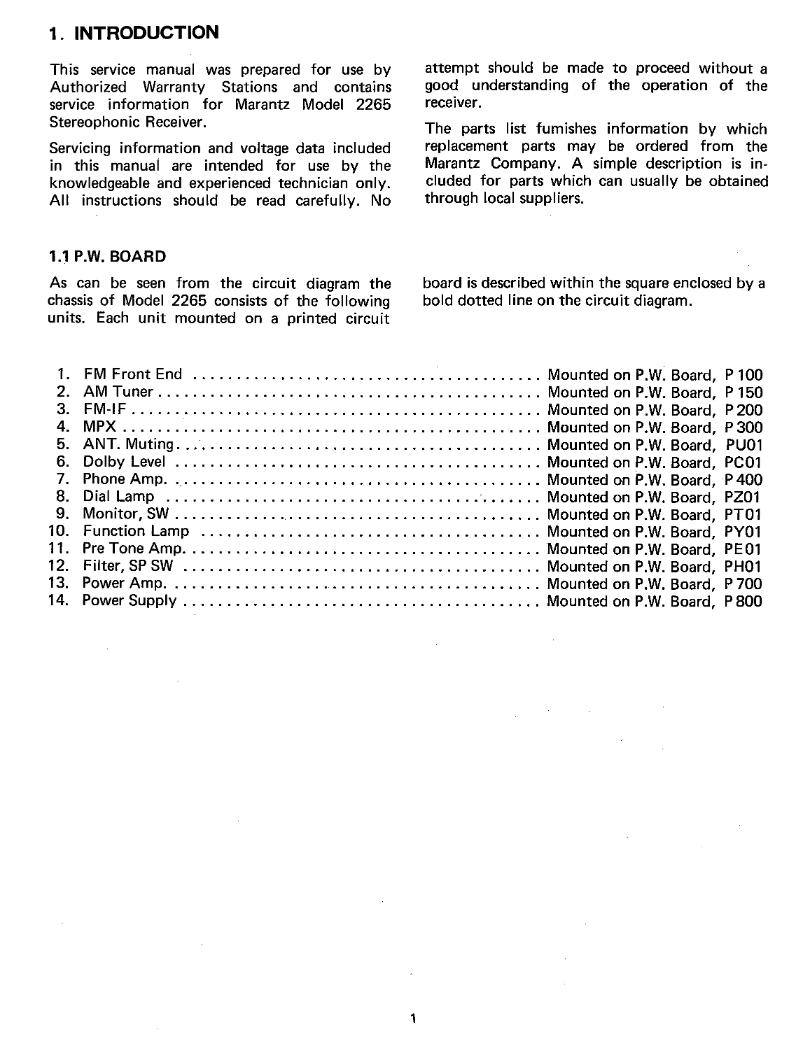 Marantz Model 2265 Stereophonic Receiver Service Manual (Pages: 40)