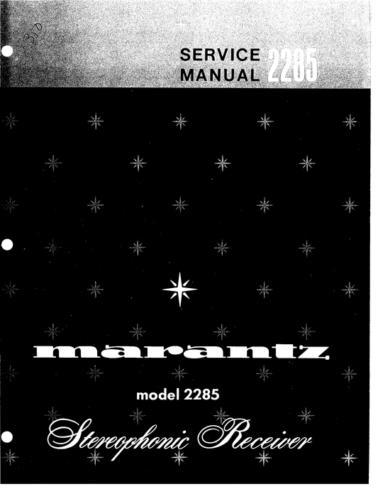 Marantz Model 2285 Stereophonic Receiver Service Manual (Pages: 40)