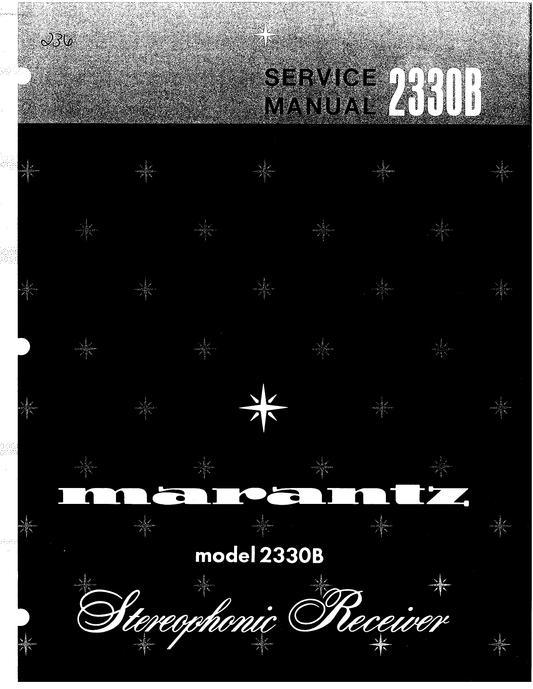 Marantz Model 2330 B Stereophonic Receiver Service Manual (Pages: 38)