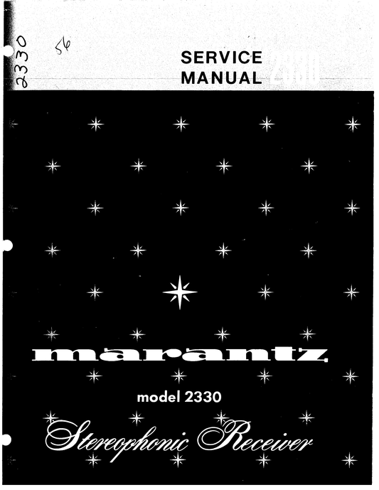 Marantz Model 2330 Stereophonic Receiver Service Manual (Pages: 42)