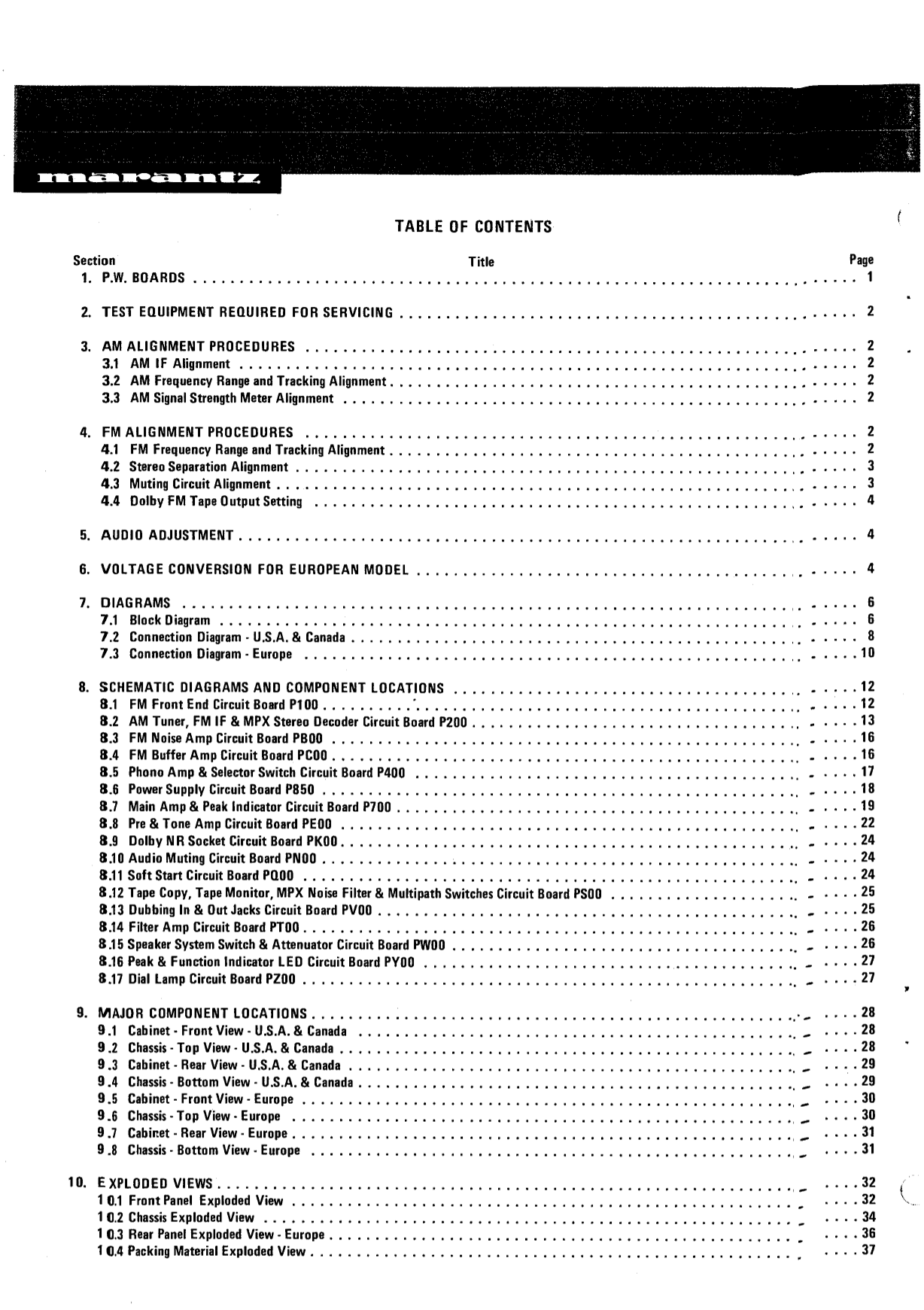 Marantz Model 2385 Stereophonic Receiver Service Manual (Pages: 55)