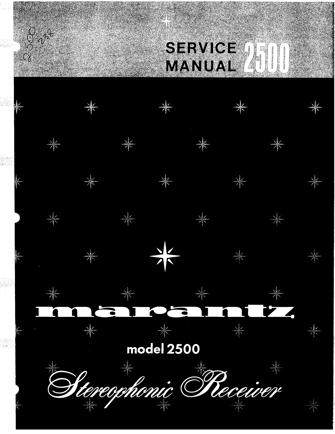 Marantz Model 2500 Stereophonic Receiver Service Manual (Pages: 46)