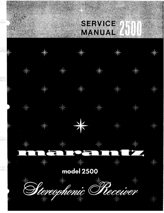 Marantz Model 2500 Stereophonic Receiver Service Manual (Pages: 46)