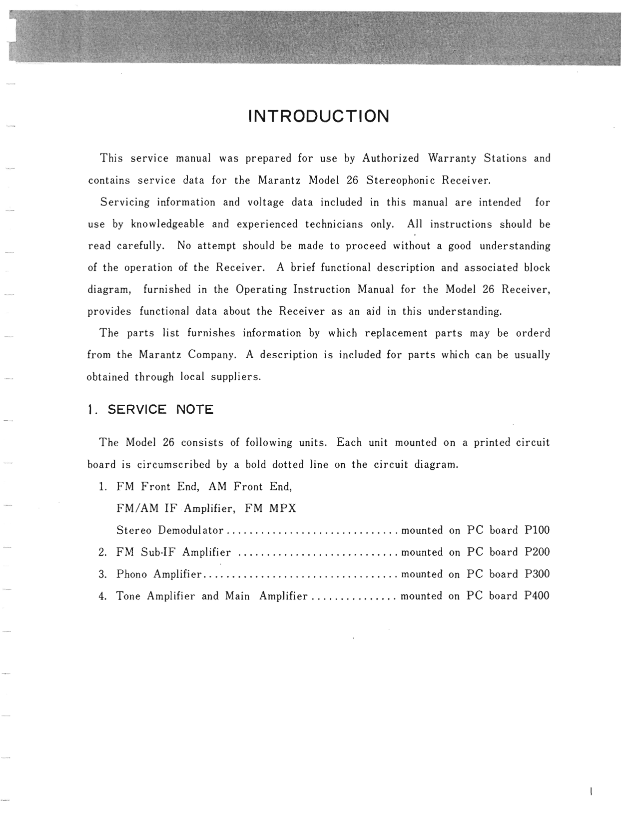 Marantz Model 26 Stereophonic Receiver Service Manual (Pages: 47)