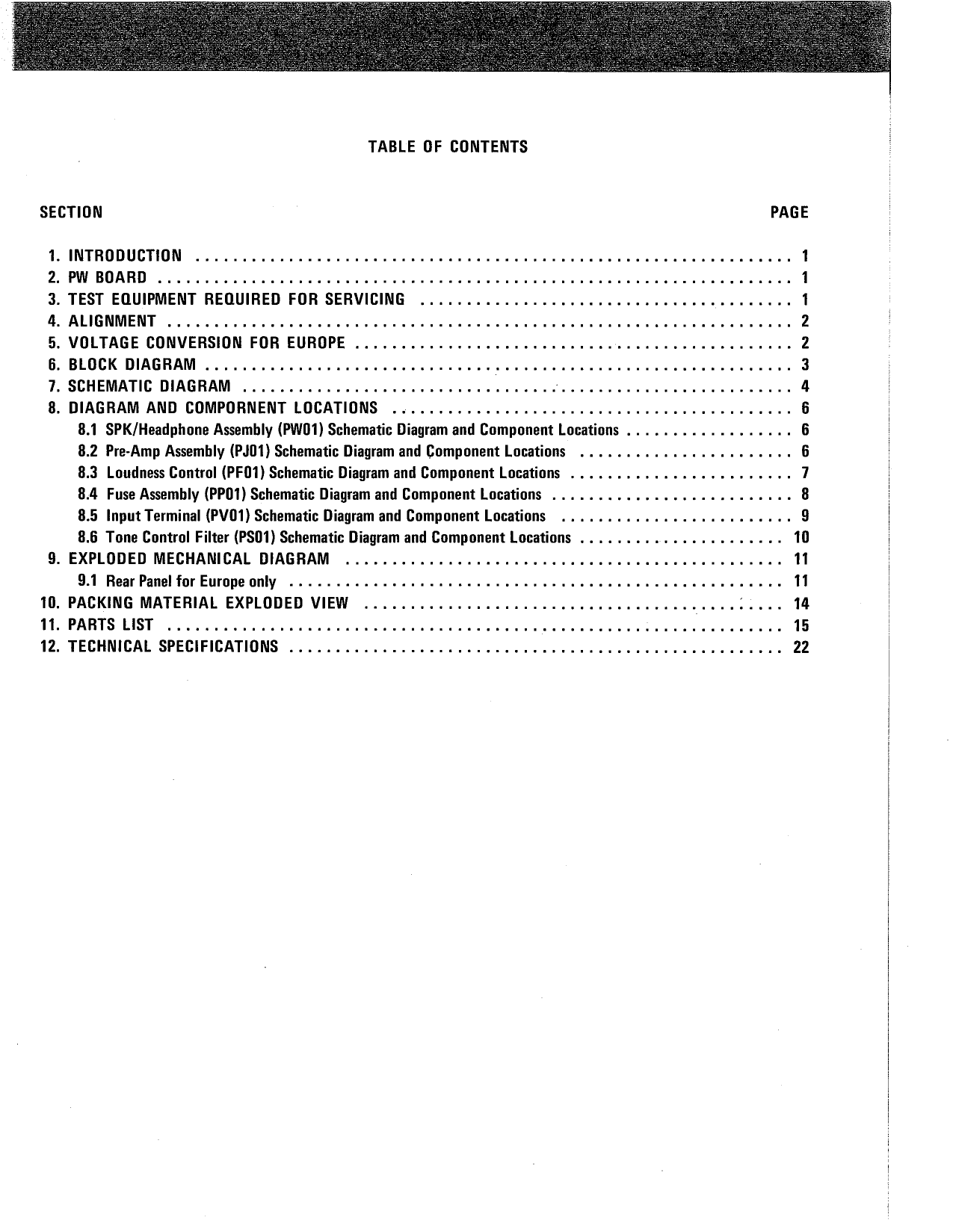 Marantz Model 3250B Stereo Control Console Service Manual (Pages: 20)