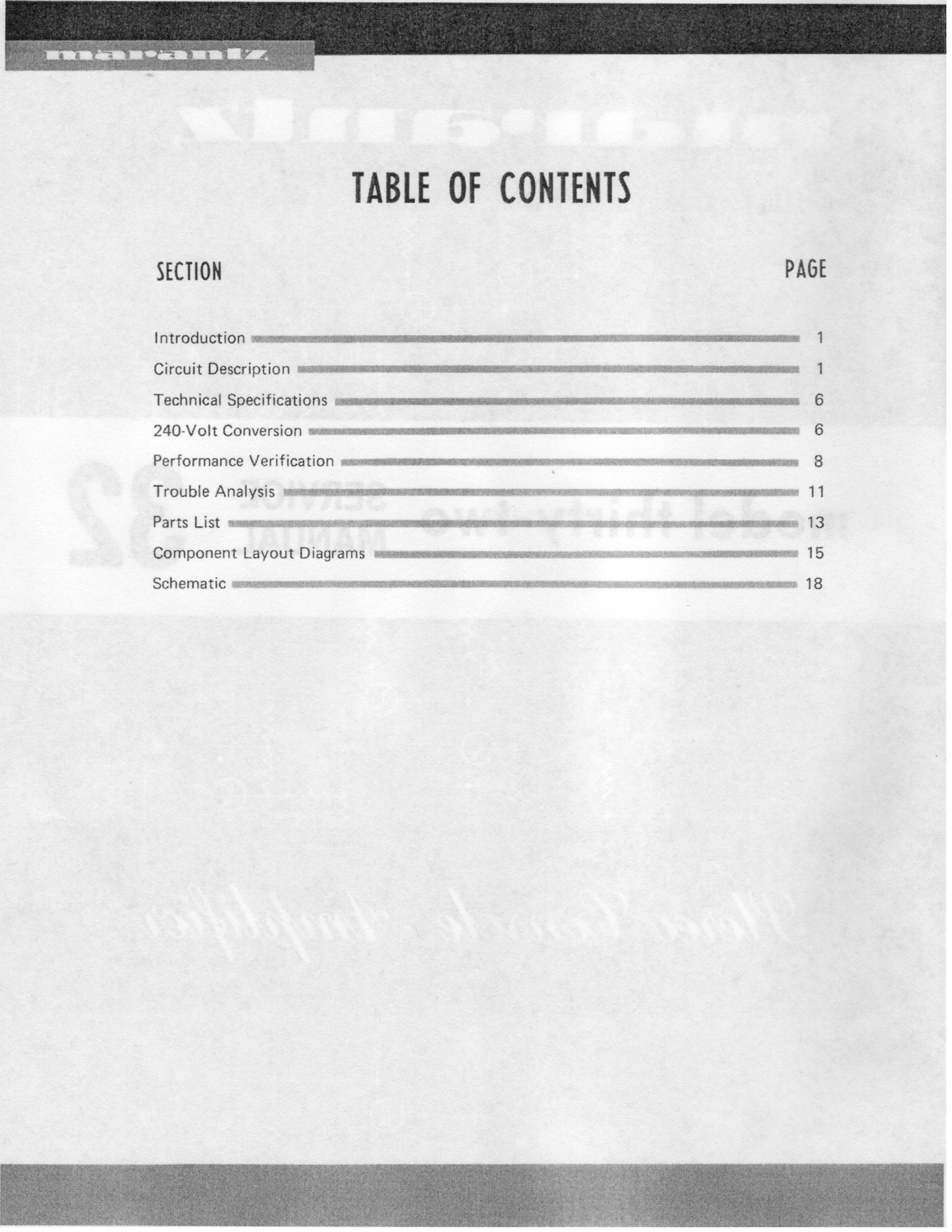 Marantz Model 32 Stereo Console Amplifier Service Manual (Pages: 21)