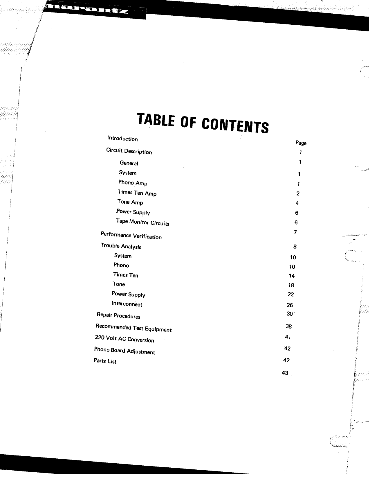 Marantz Model 3300 Stereo Control Console Service Manual (Pages: 36)