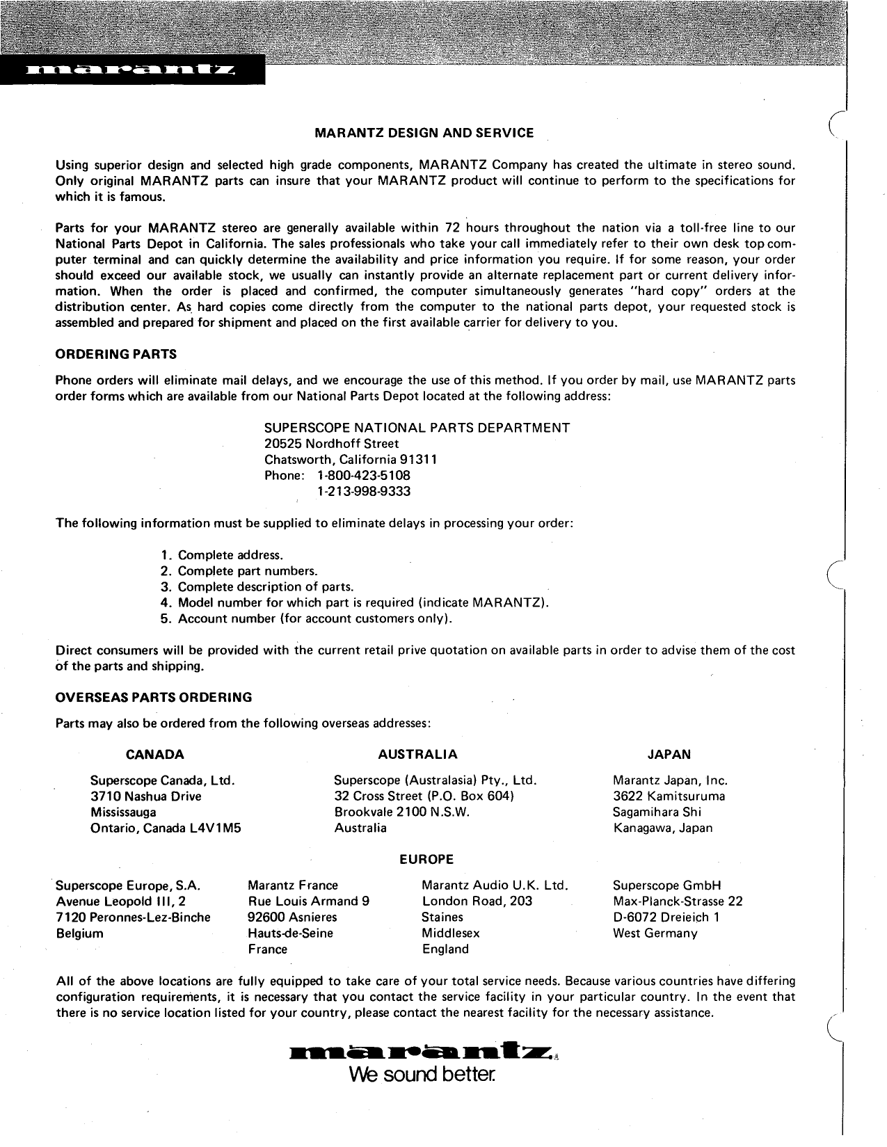 Marantz Model 3650 Stereo Control Console Service Manual (Pages: 28)