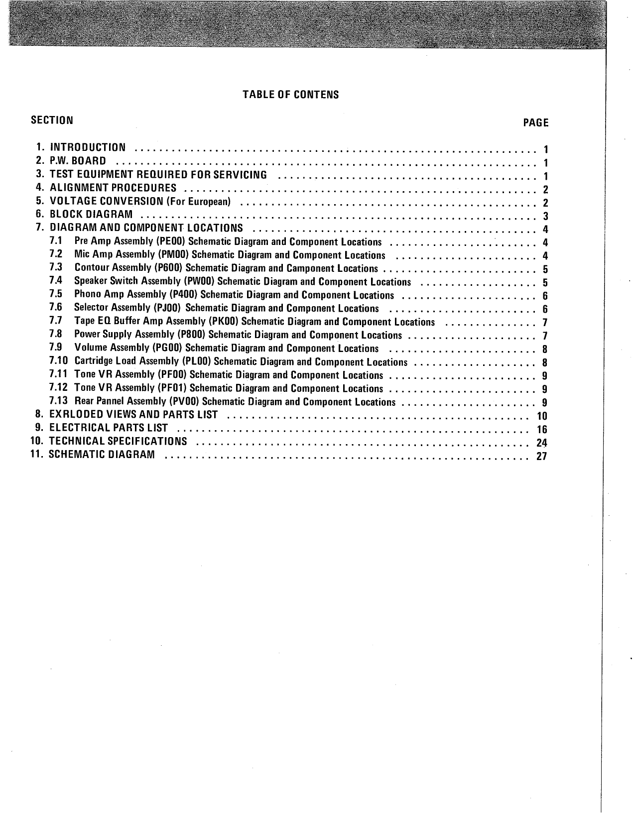 Marantz Model 3650 Stereo Control Console Service Manual (Pages: 28)
