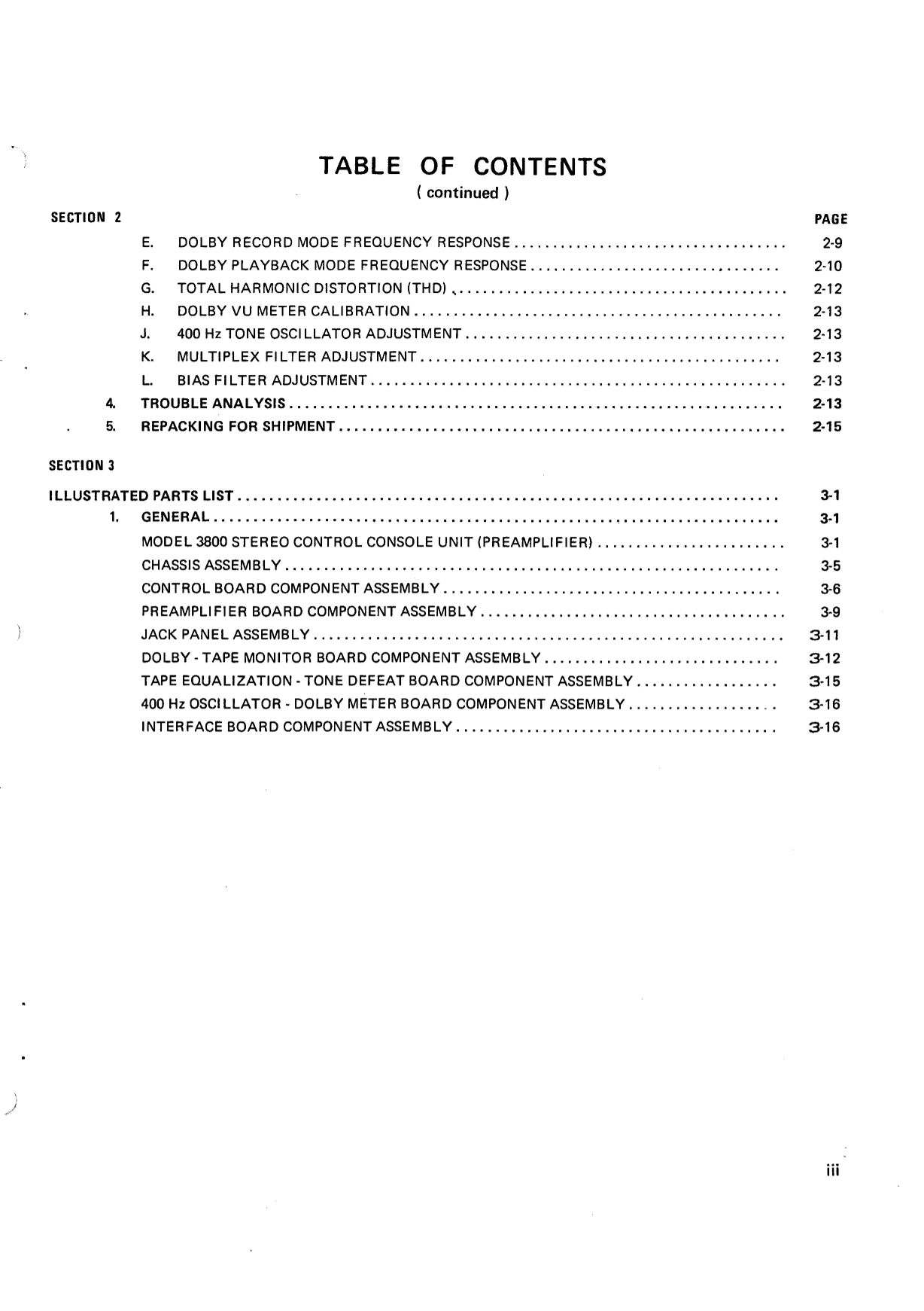 Marantz Model 3800 Stereo Control Console Service Manual (Pages: 49)