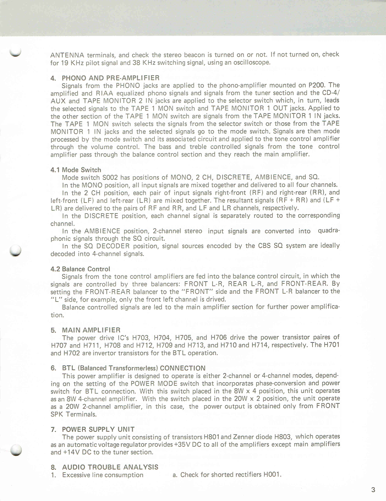 Marantz Model 4220 Stereo 2+ Quadradial 4 Receiver Service Manual (Pages: 26)