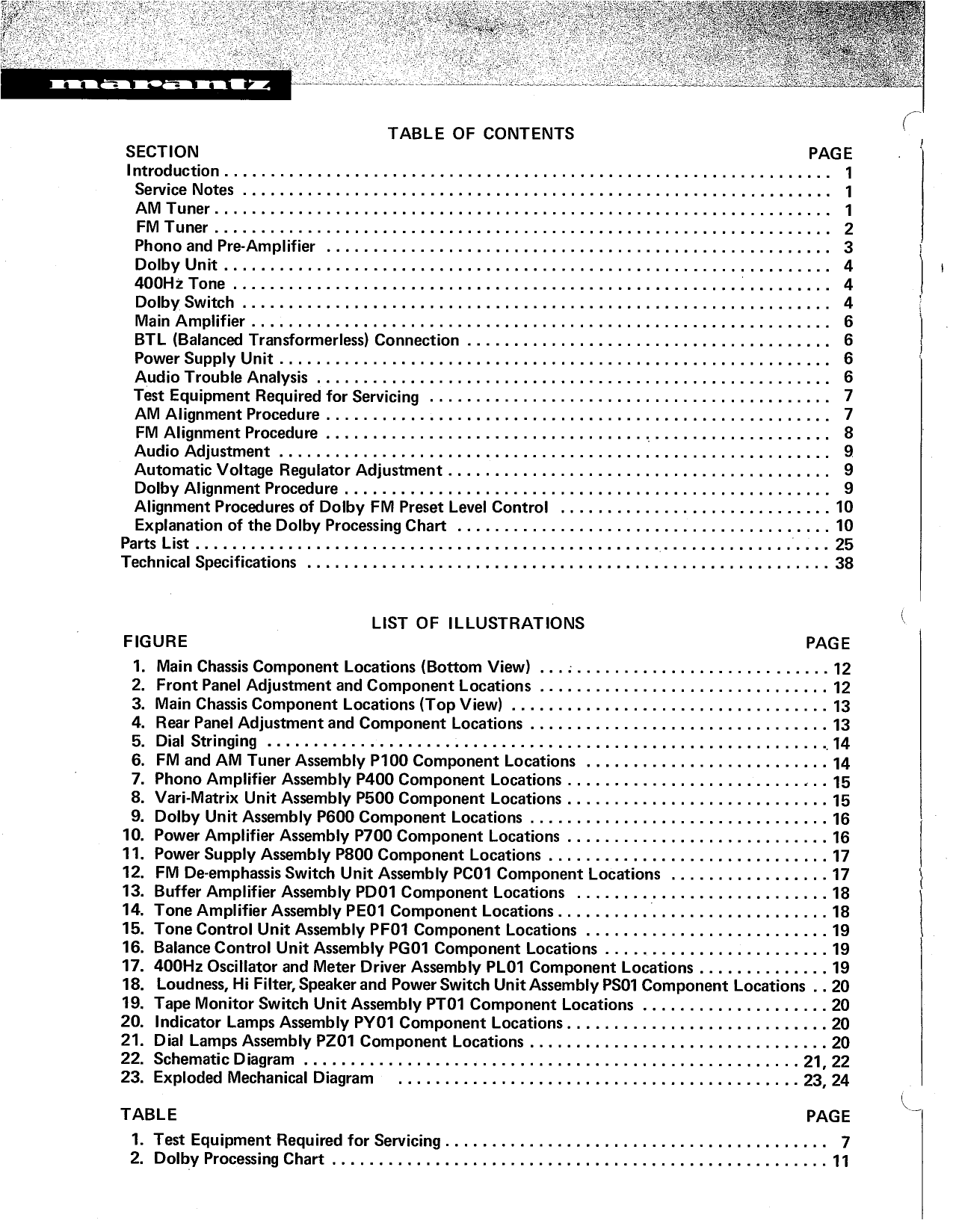 Marantz Model 4230 Stereo 2+ Quadradial 4 Receiver Service Manual (Pages: 40)